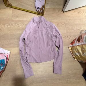 Cropped define jacket in rose blush